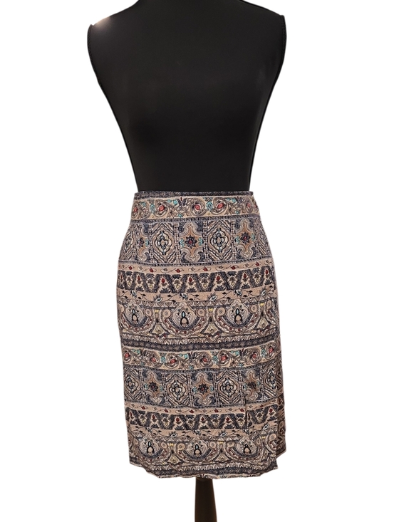 Hunt Club Dresses & Skirts - Vintage Hunt Club Blue and White Wrap Around Resort Pencil Skirt 14